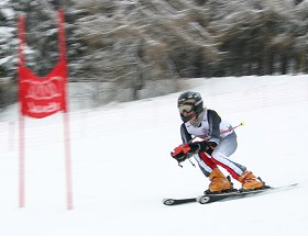 Alpiner Wettkampf auf der FIS-Rennstrecke Unter der Seilbahn