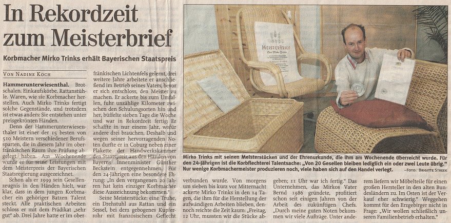 Korbflechterei Bild 1