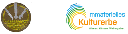 Das Innungszeichen und das Logo für das immaterielle Kulturerbe
